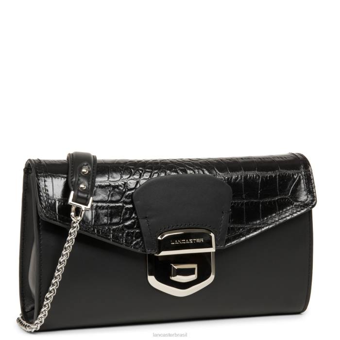 mulheres Lancaster Paris preto croco clutch parisiense sophia RBF41247