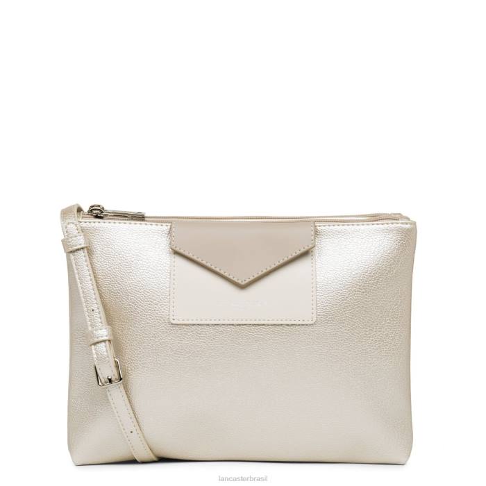 mulheres Lancaster Paris rosa nácar-cru-galet Maya de embreagem dupla RBF4646