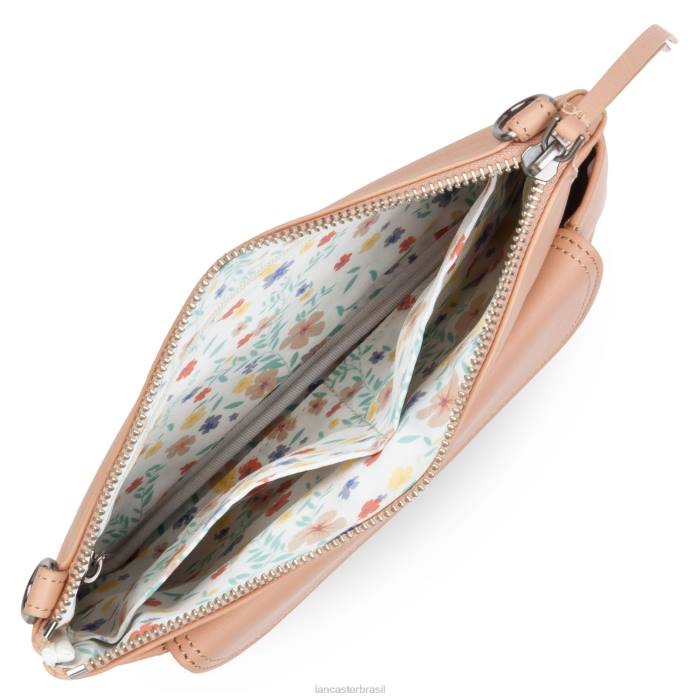 mulheres Lancaster Paris rosa nua clutch macia vintage nova RBF41098