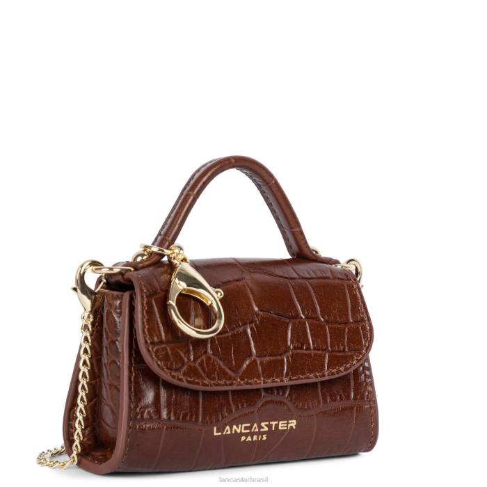 mulheres Lancaster Paris Chataigne mini porta-moedas exótico lezard & croco cn RBF4255