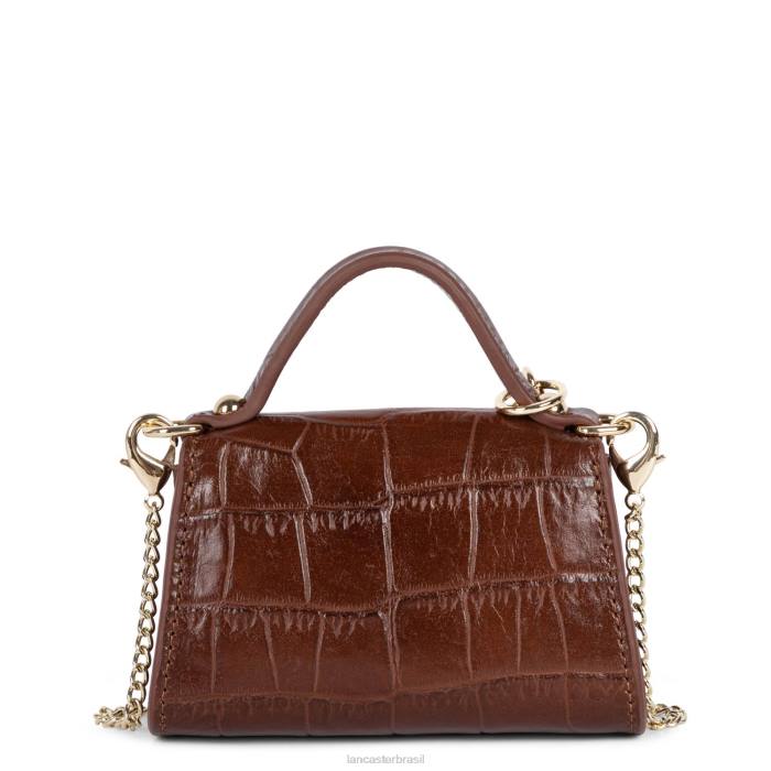 mulheres Lancaster Paris Chataigne mini porta-moedas exótico lezard & croco cn RBF4255