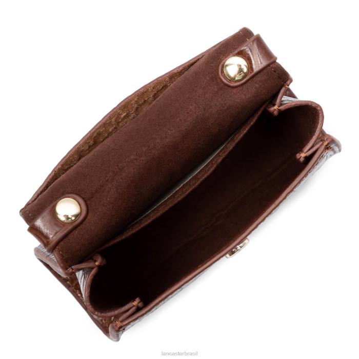 mulheres Lancaster Paris Chataigne mini porta-moedas exótico lezard & croco cn RBF4255