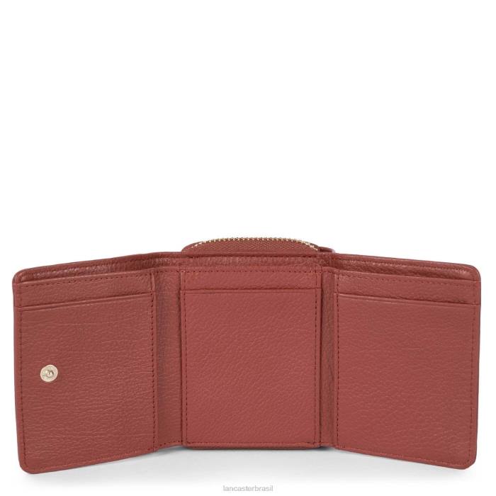 mulheres Lancaster Paris bois vermelho mini carteira costas com costas duna RBF4175