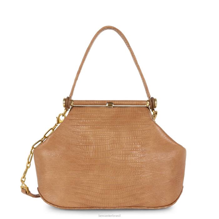mulheres Lancaster Paris camelo-lezard mini bolsa studio dream RBF462