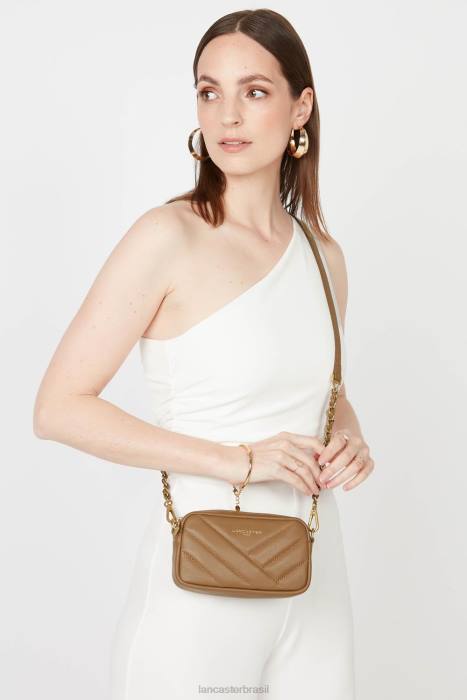 mulheres Lancaster Paris camelo mini suporte para smartphone matelassê macio RBF42