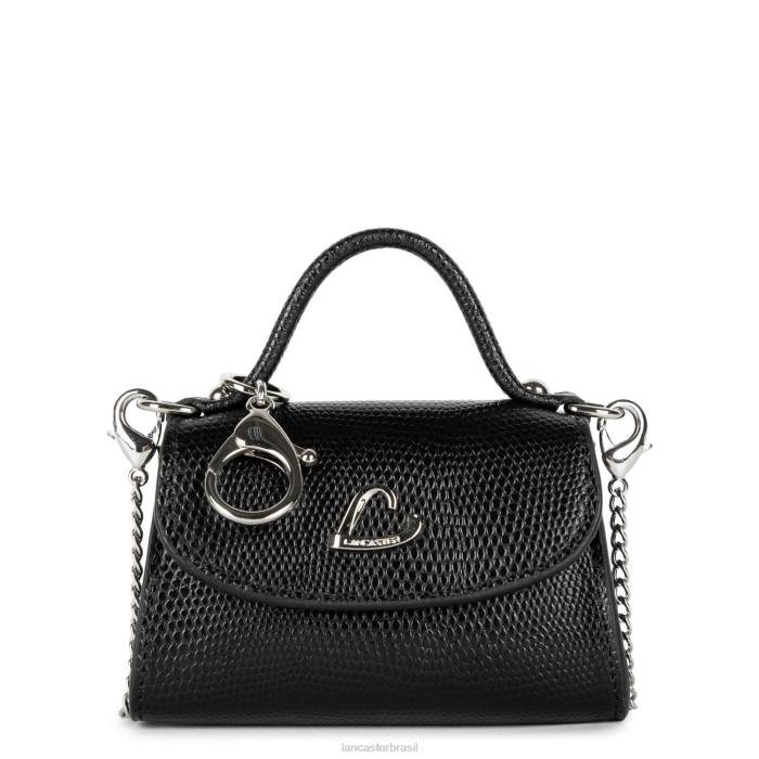 mulheres Lancaster Paris preto porta moedas mini lucertola RBF4261