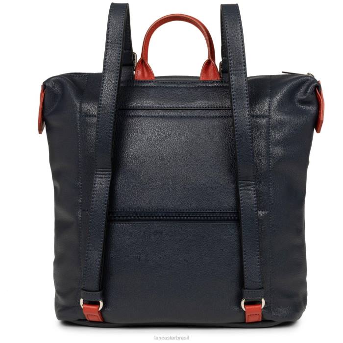 mulheres Lancaster Paris azul fonce-gris clair-rouge mochila maia RBF44638