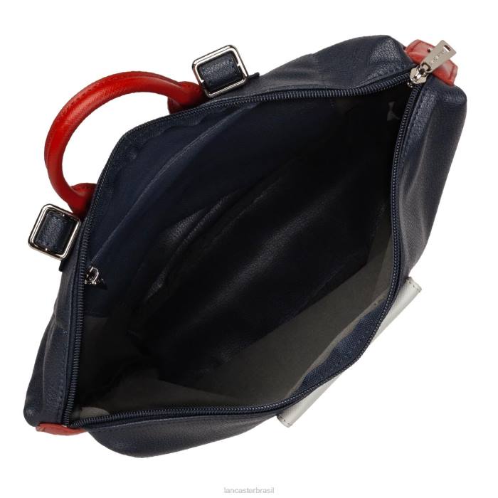 mulheres Lancaster Paris azul fonce-gris clair-rouge mochila maia RBF44638