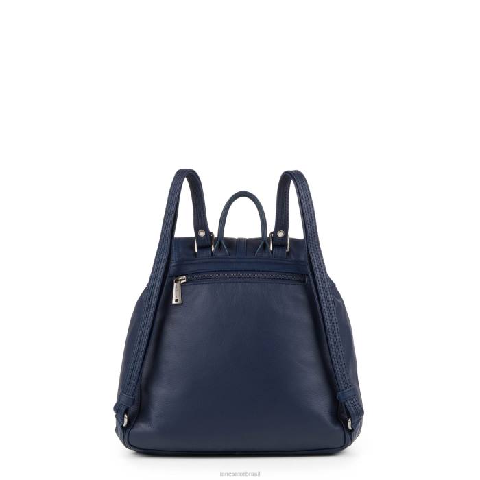mulheres Lancaster Paris azul fonce mochila macia vintage nova RBF44579
