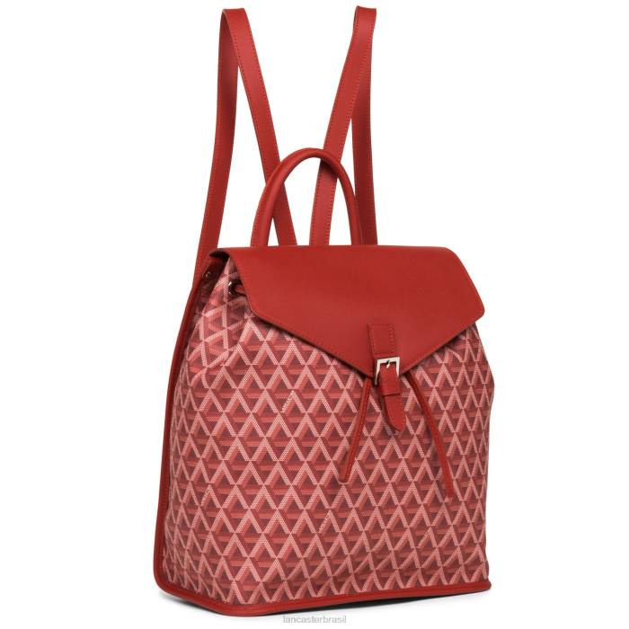 mulheres Lancaster Paris carmim ícone de mochila RBF44573