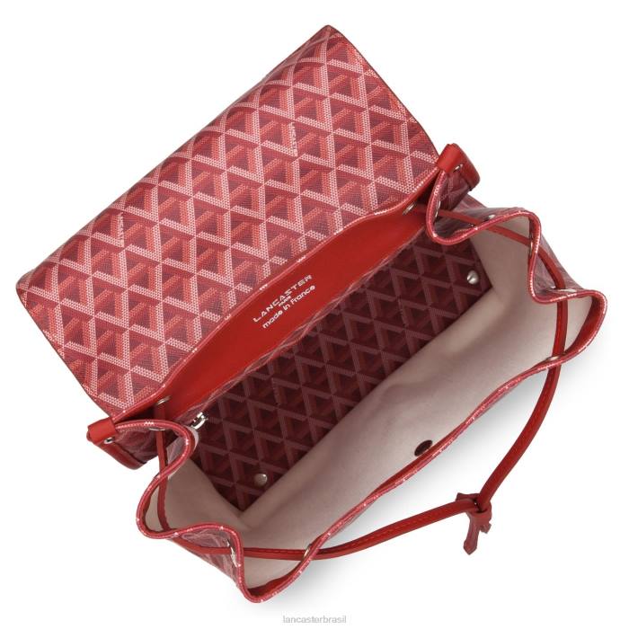 mulheres Lancaster Paris carmim ícone de mochila RBF44573