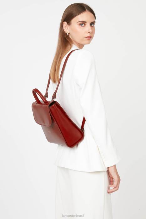 mulheres Lancaster Paris carmim mochila suave mesmo RBF44570