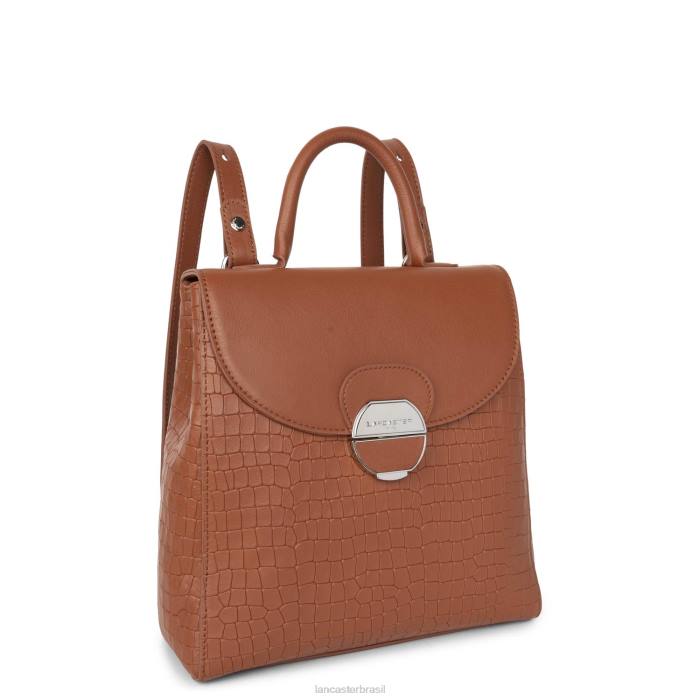 mulheres Lancaster Paris conhaque croco mochila pia RBF44567