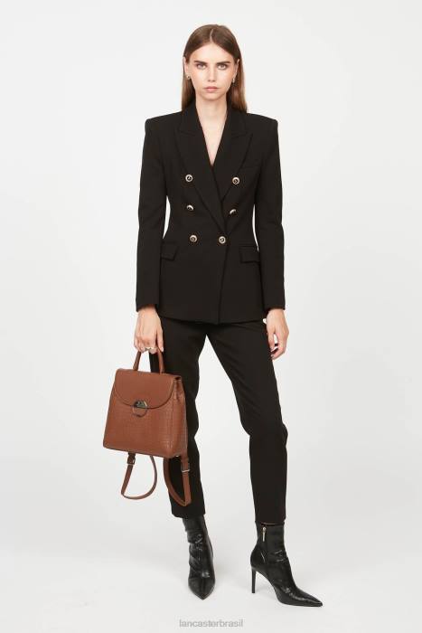 mulheres Lancaster Paris conhaque croco mochila pia RBF44567