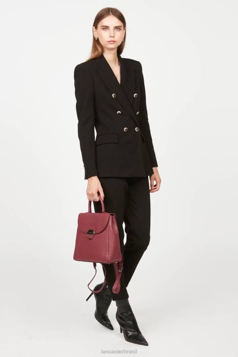 mulheres Lancaster Paris croco framboise mochila pia RBF44564