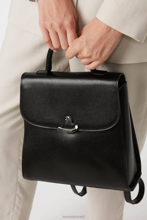 mulheres Lancaster Paris preto mochila lucertola RBF44624
