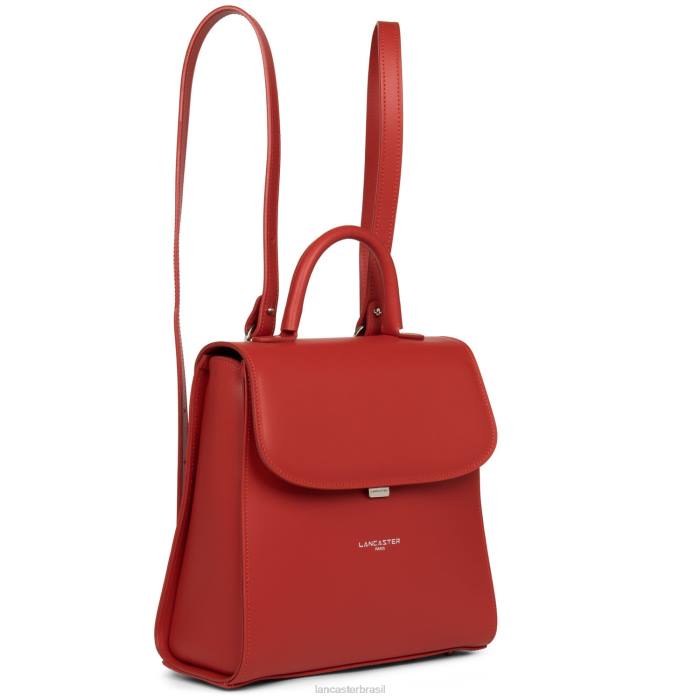 mulheres Lancaster Paris rouge mochila lisa mesmo RBF44656