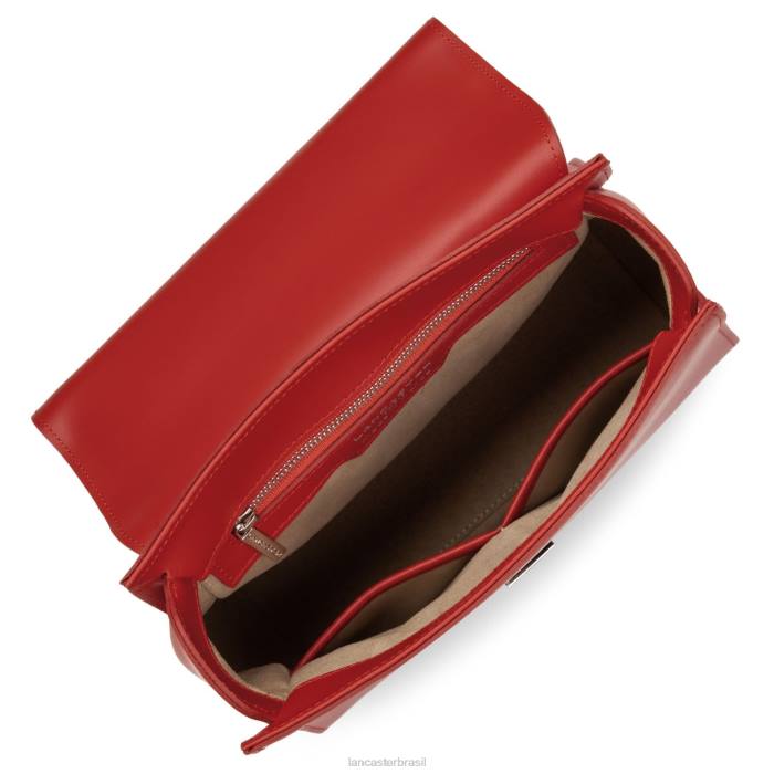 mulheres Lancaster Paris rouge mochila lisa mesmo RBF44656