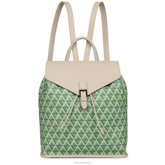 mulheres Lancaster Paris verde pradaria-bege ícone de mochila RBF44575