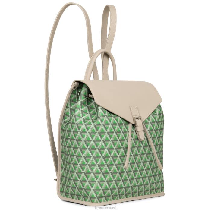 mulheres Lancaster Paris verde pradaria-bege ícone de mochila RBF44575