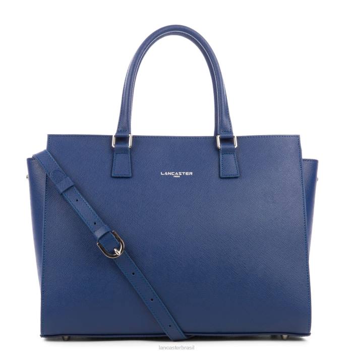 mulheres Lancaster Paris azul fonce bolsa tote saffiano intemporel RBF43623