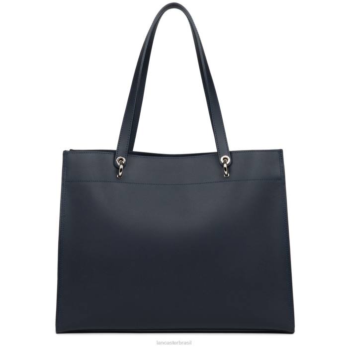 mulheres Lancaster Paris azul fonce-in-argent bolsa tote grande pur & element city RBF44172