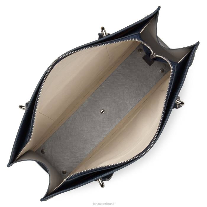 mulheres Lancaster Paris azul fonce-in-argent bolsa tote grande pur & element city RBF44172