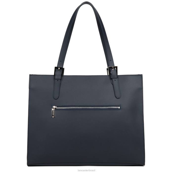 mulheres Lancaster Paris azul fonce-in-argent bolsa tote grande pur & element city RBF44175
