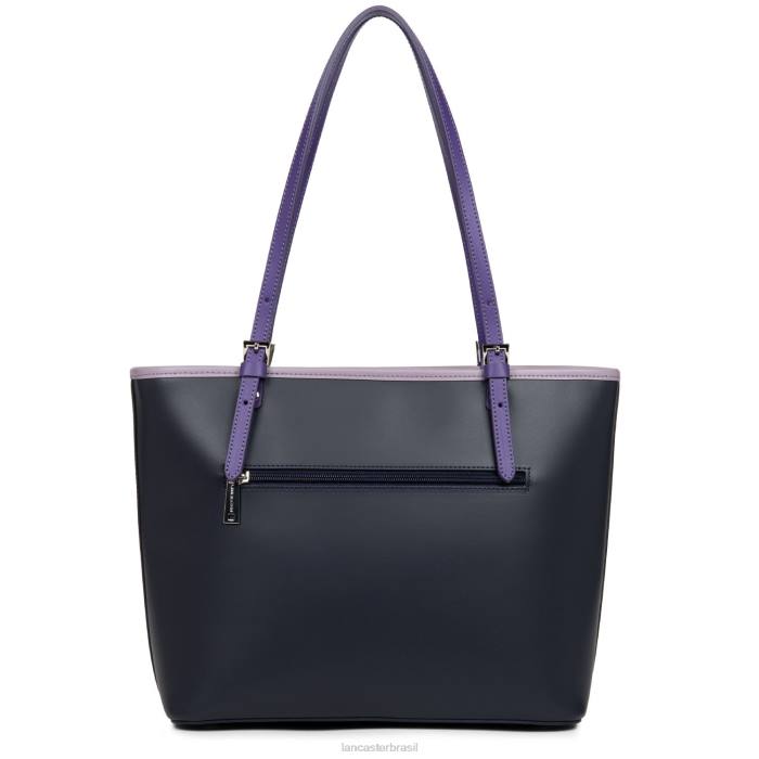 mulheres Lancaster Paris azul fonce-malva-violeta m sacola lisa RBF43108