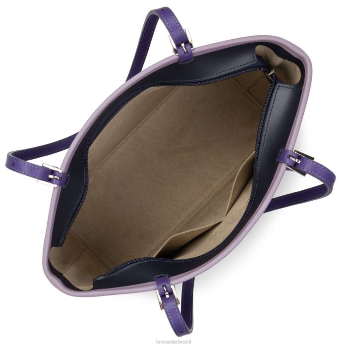 mulheres Lancaster Paris azul fonce-malva-violeta m sacola lisa RBF43108