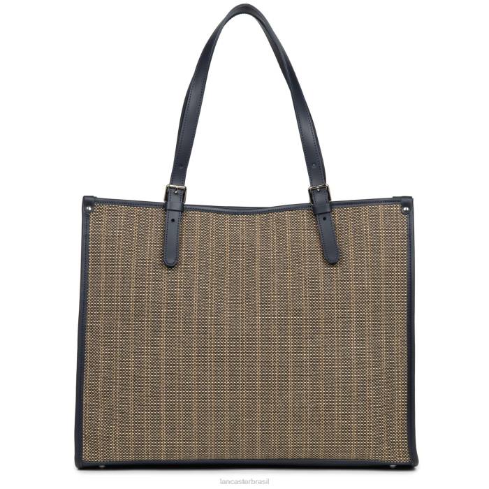 mulheres Lancaster Paris azul fonce-multi bolsa tote midi real RBF43282