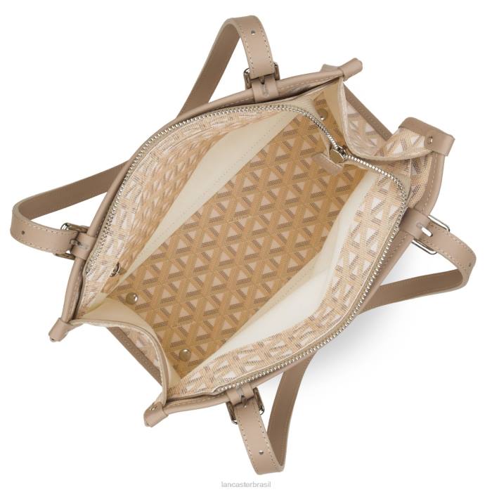 mulheres Lancaster Paris bege ícone de bolsa pequena RBF44362