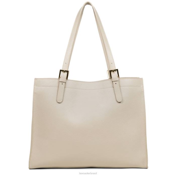 mulheres Lancaster Paris bege-em-laranja bolsa tote grande foulonne dupla RBF42907