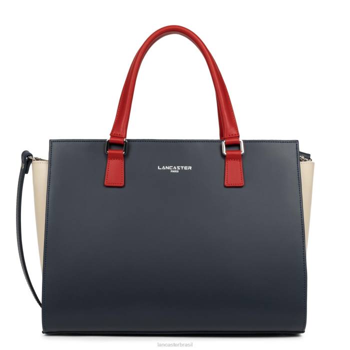 mulheres Lancaster Paris bleu fonce-nude clair-rouge bolsa grande lisa RBF43140
