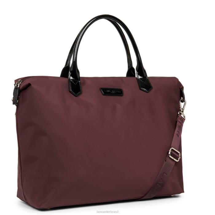 mulheres Lancaster Paris bordeaux-noir bolsa tote grande básica verni RBF43061