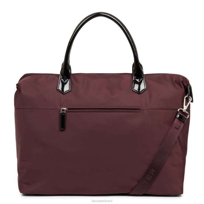 mulheres Lancaster Paris bordeaux-noir bolsa tote grande básica verni RBF43061