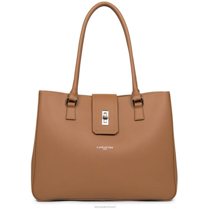 mulheres Lancaster Paris camelo bolsa tote grande city mae RBF44426