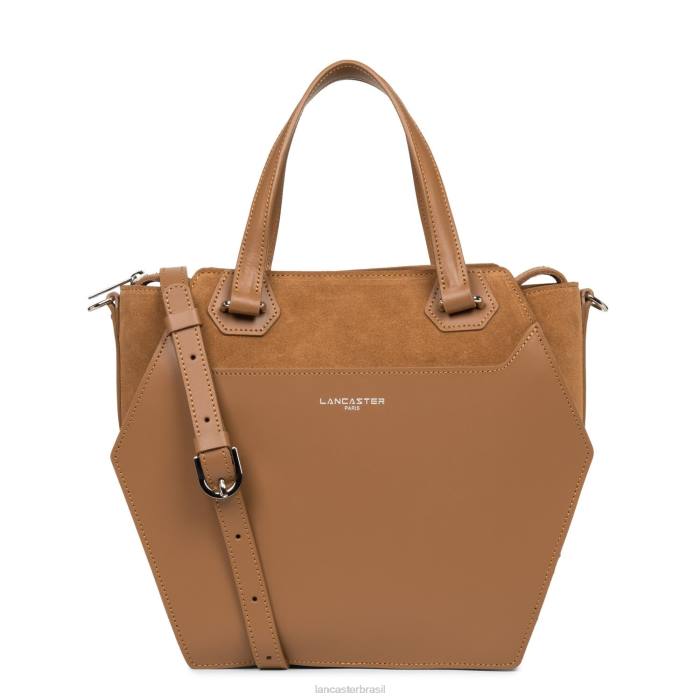 mulheres Lancaster Paris camelo bolsa tote grande lisa ruche RBF43519