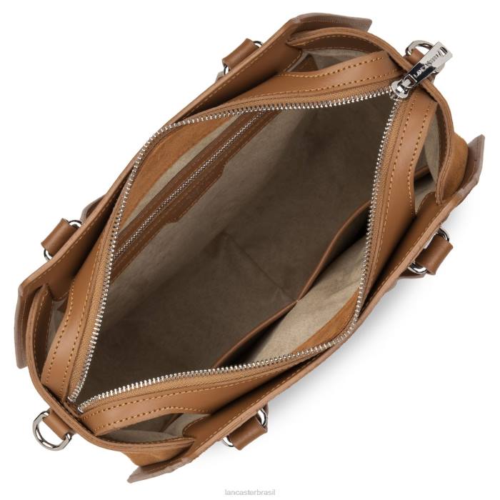 mulheres Lancaster Paris camelo bolsa tote grande lisa ruche RBF43519