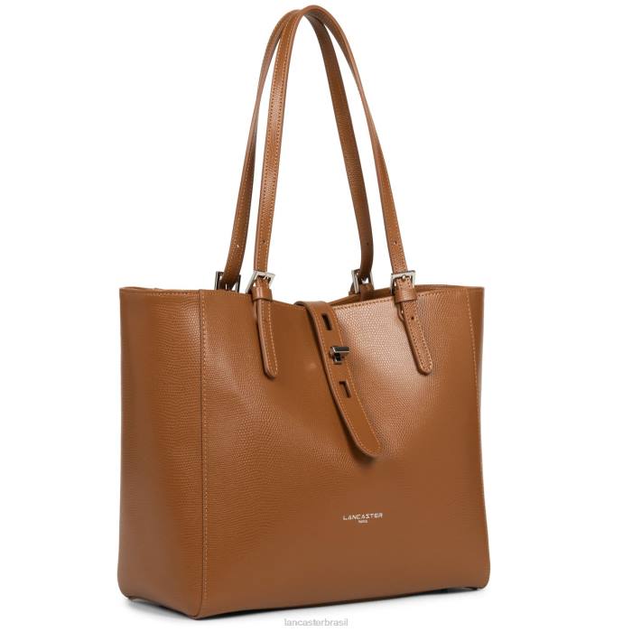 mulheres Lancaster Paris camelo bolsa tote lucertola RBF44357