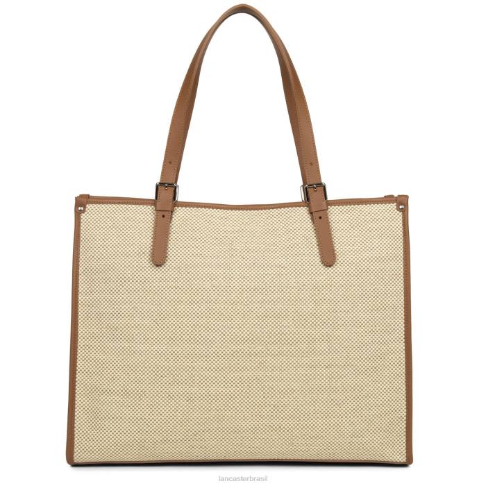 mulheres Lancaster Paris camelo bolsa tote midi real RBF43285