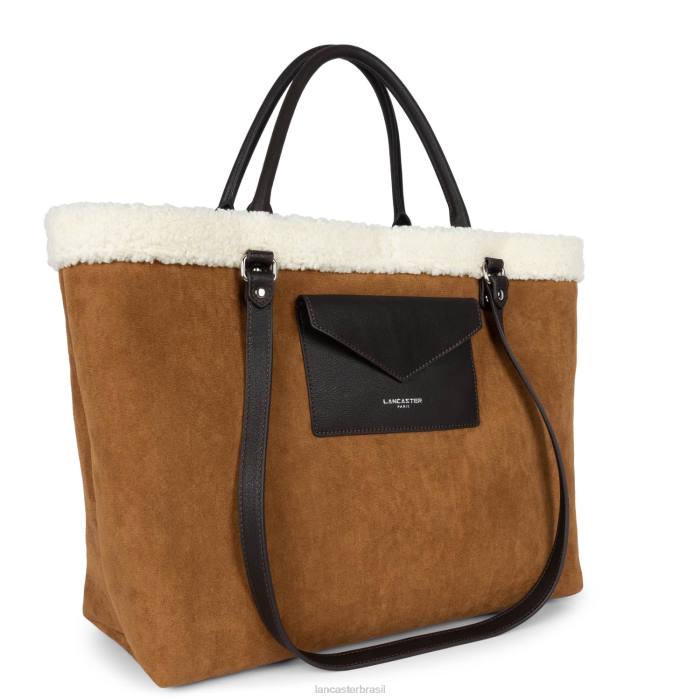 mulheres Lancaster Paris camelo bolsa tote polaire consciente RBF44488