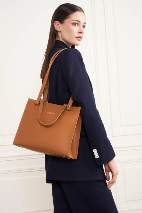 mulheres Lancaster Paris camelo bolsa tote serra RBF44461
