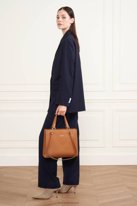 mulheres Lancaster Paris camelo bolsa tote serra RBF44461