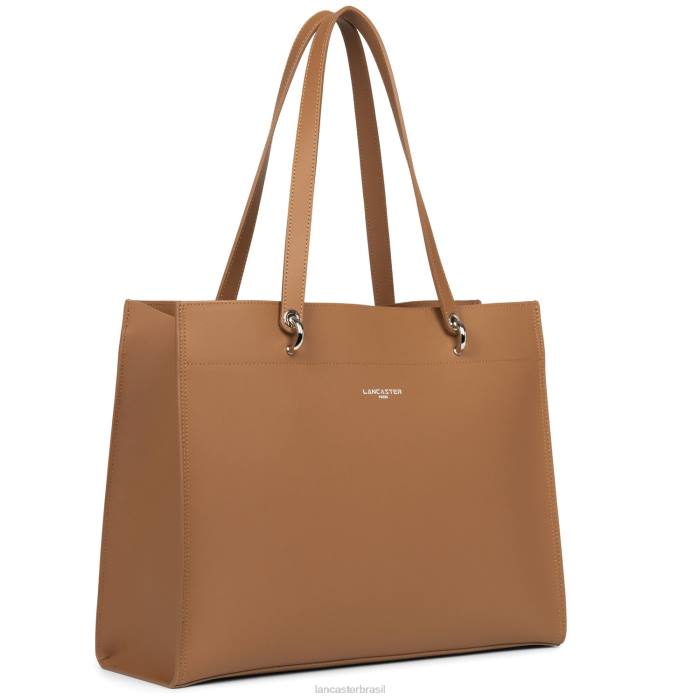 mulheres Lancaster Paris camelo em champanhe bolsa tote grande pur & element city RBF44174