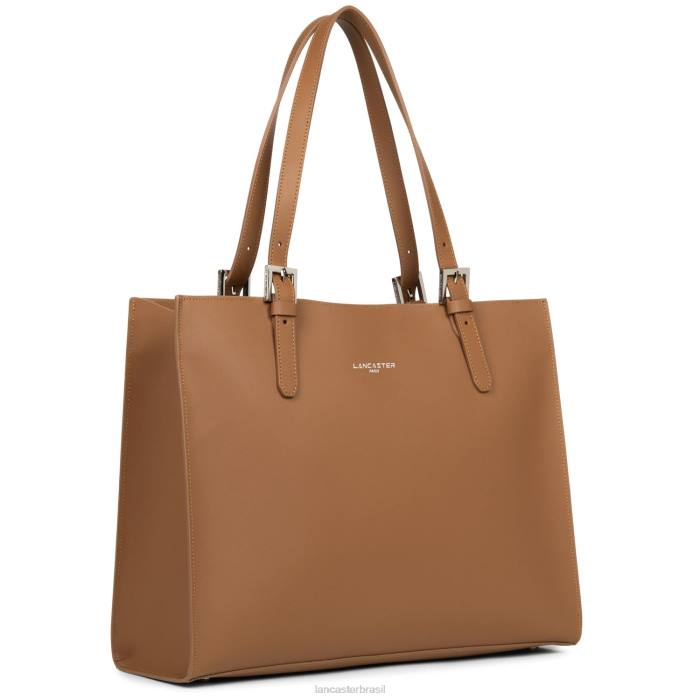 mulheres Lancaster Paris camelo em champanhe bolsa tote grande pur & element city RBF44178