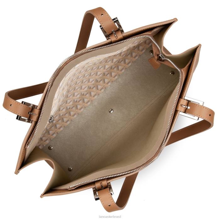 mulheres Lancaster Paris camelo em champanhe bolsa tote grande pur & element city RBF44178