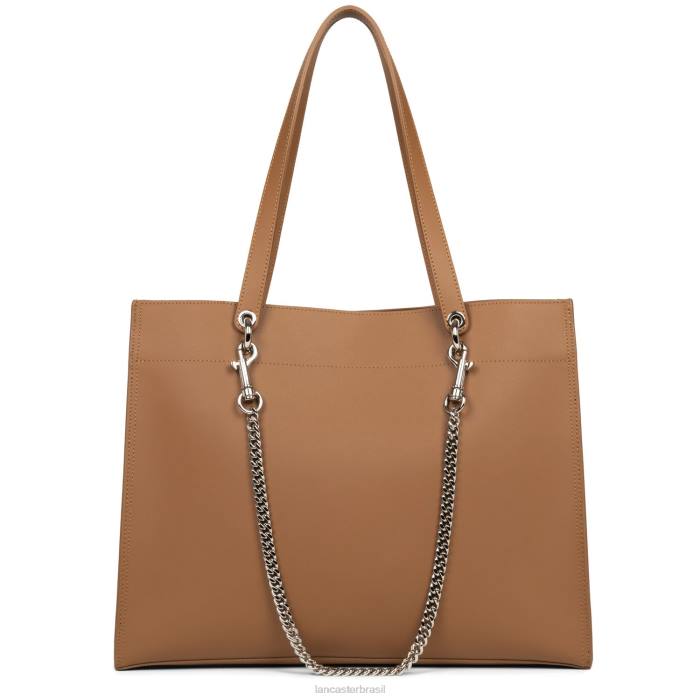 mulheres Lancaster Paris camelo em champanhe bolsa tote grande pur & element city RBF44180