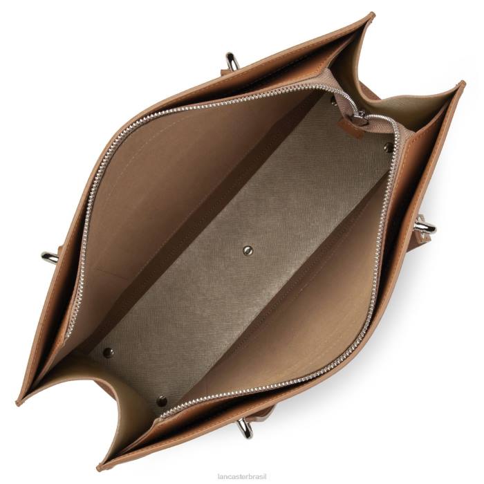 mulheres Lancaster Paris camelo em champanhe bolsa tote grande pur & element city RBF44180