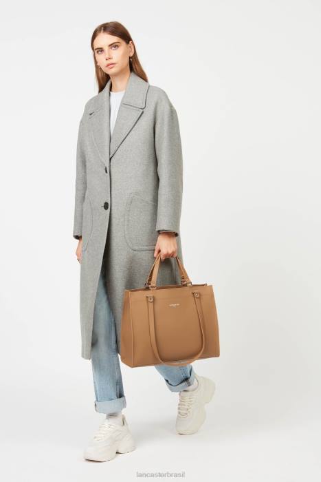 mulheres Lancaster Paris camelo em champanhe bolsa tote pur & element city RBF44518